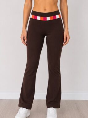 Lululemon Vintage Groove Pant - Reversible - Brown/Maroon - Multicolour Stripe